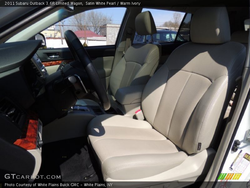 Satin White Pearl / Warm Ivory 2011 Subaru Outback 3.6R Limited Wagon