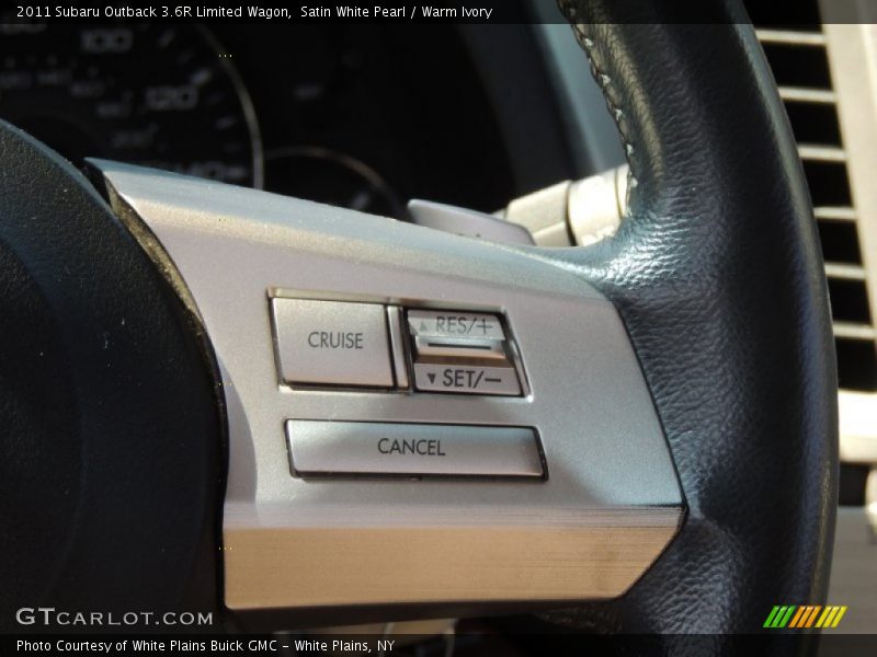 Satin White Pearl / Warm Ivory 2011 Subaru Outback 3.6R Limited Wagon