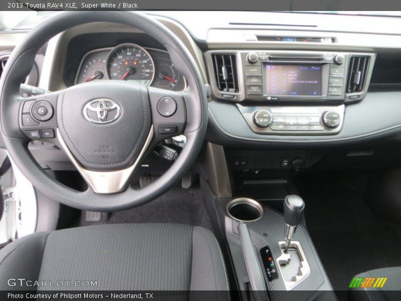 Super White / Black 2013 Toyota RAV4 XLE