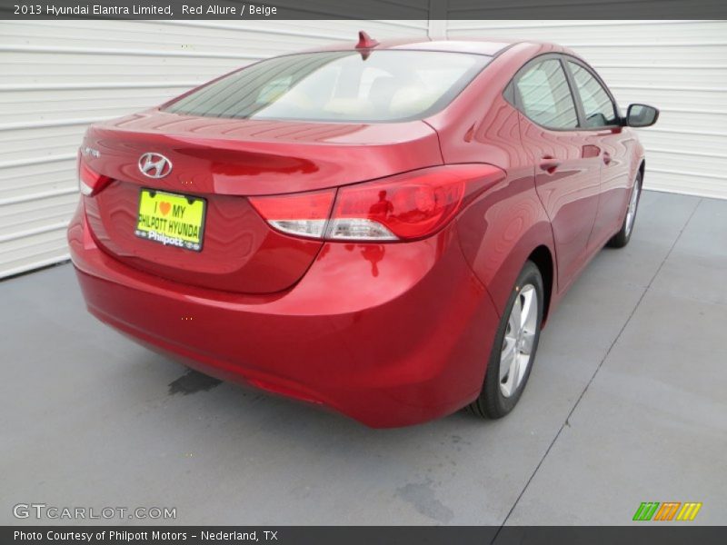 Red Allure / Beige 2013 Hyundai Elantra Limited