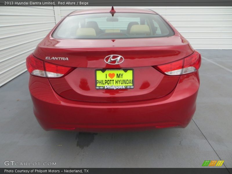 Red Allure / Beige 2013 Hyundai Elantra Limited