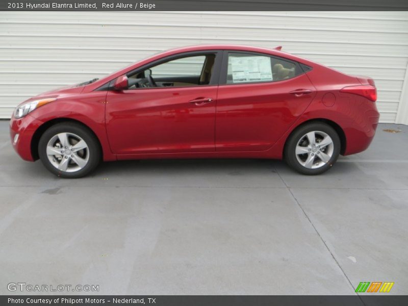 Red Allure / Beige 2013 Hyundai Elantra Limited