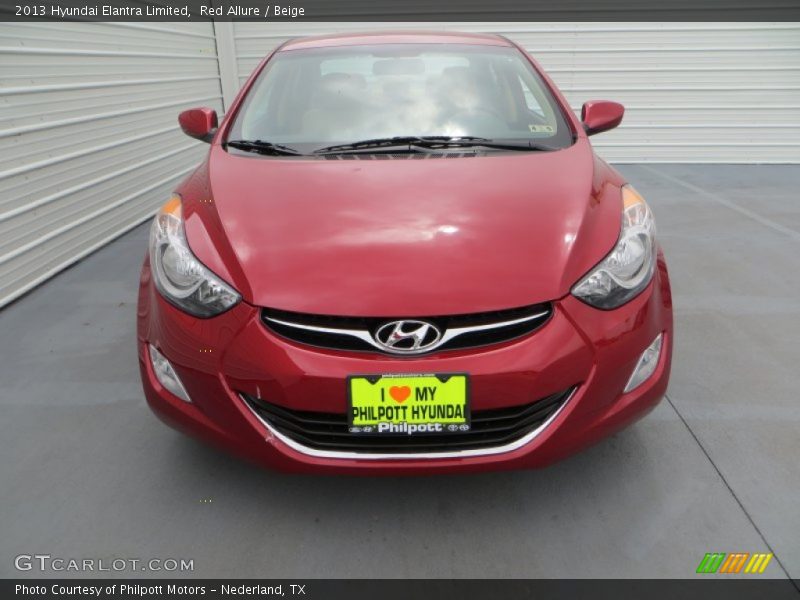 Red Allure / Beige 2013 Hyundai Elantra Limited