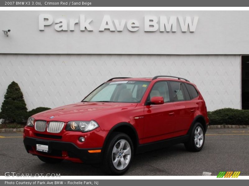 Crimson Red / Sand Beige 2007 BMW X3 3.0si