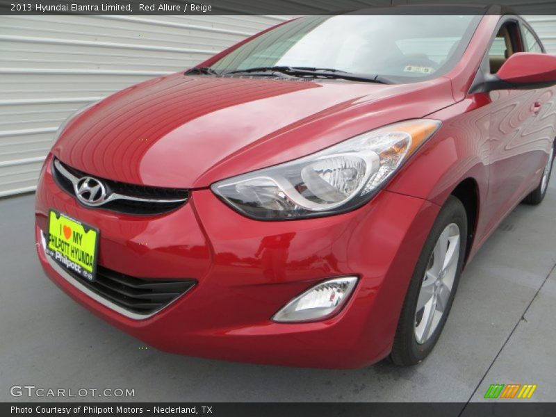 Red Allure / Beige 2013 Hyundai Elantra Limited