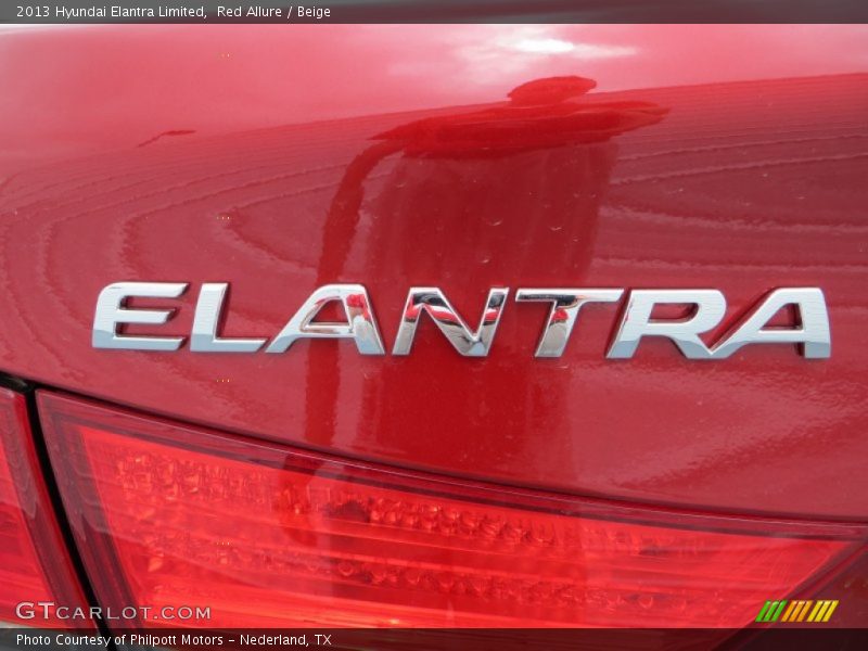 Red Allure / Beige 2013 Hyundai Elantra Limited