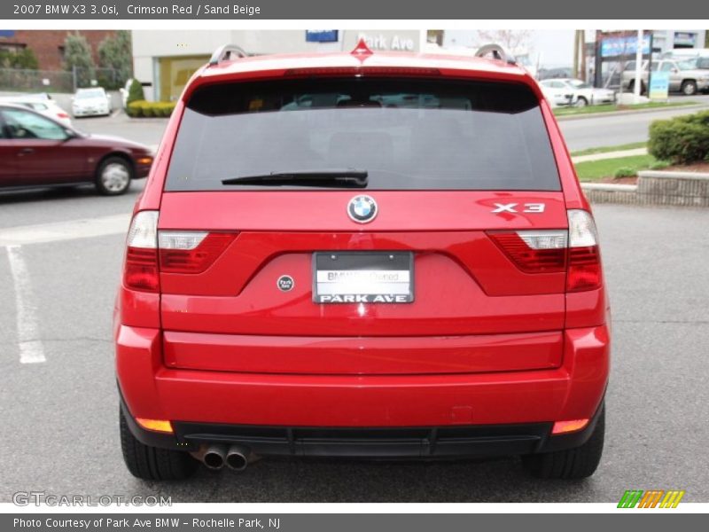 Crimson Red / Sand Beige 2007 BMW X3 3.0si