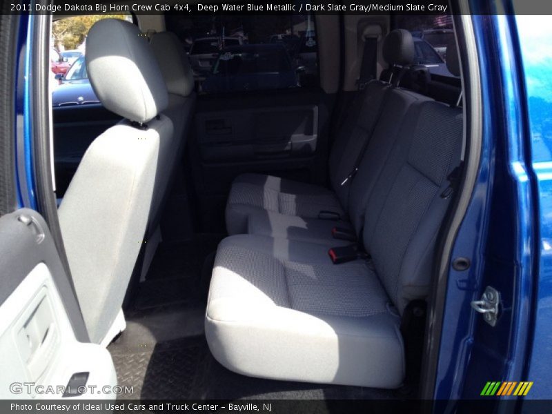 Deep Water Blue Metallic / Dark Slate Gray/Medium Slate Gray 2011 Dodge Dakota Big Horn Crew Cab 4x4