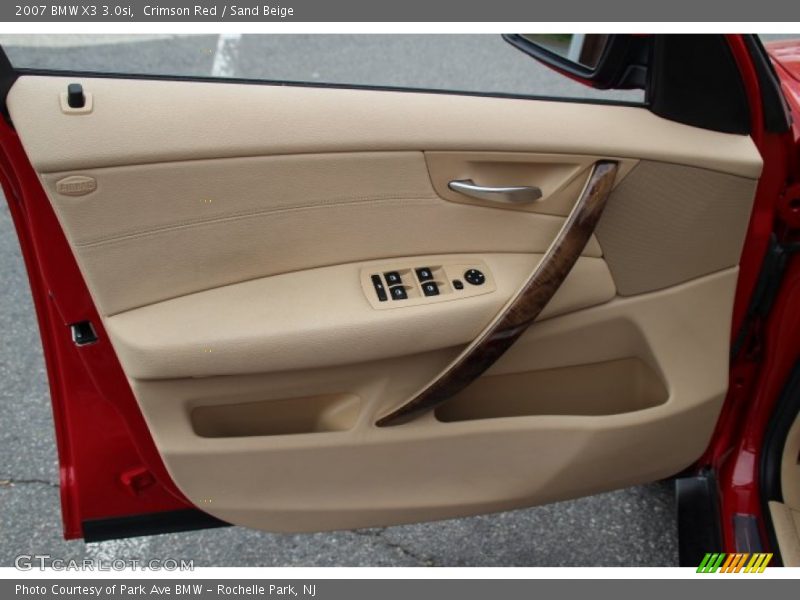 Crimson Red / Sand Beige 2007 BMW X3 3.0si