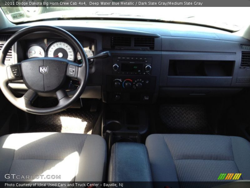 Deep Water Blue Metallic / Dark Slate Gray/Medium Slate Gray 2011 Dodge Dakota Big Horn Crew Cab 4x4