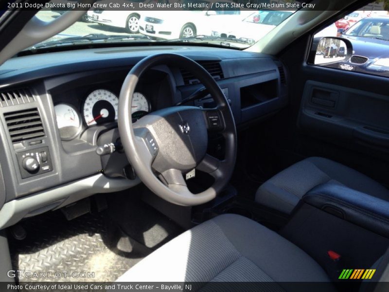 Deep Water Blue Metallic / Dark Slate Gray/Medium Slate Gray 2011 Dodge Dakota Big Horn Crew Cab 4x4