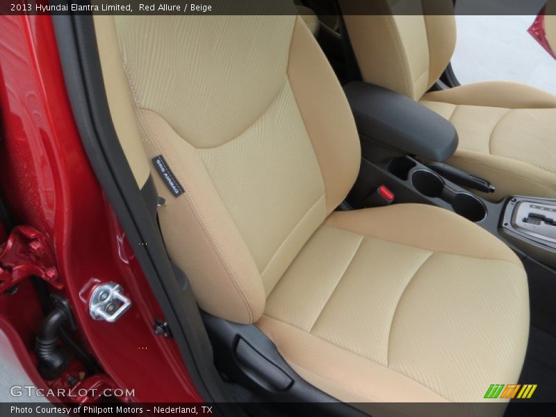 Red Allure / Beige 2013 Hyundai Elantra Limited