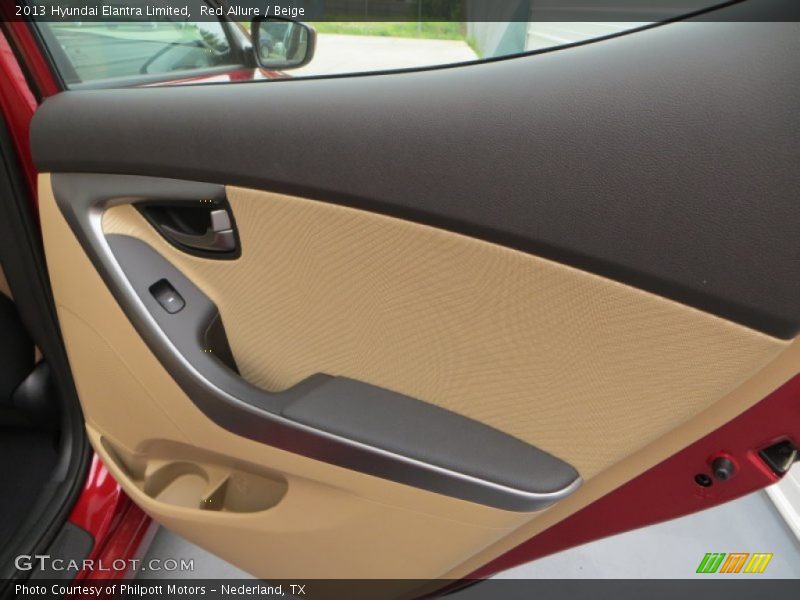 Red Allure / Beige 2013 Hyundai Elantra Limited
