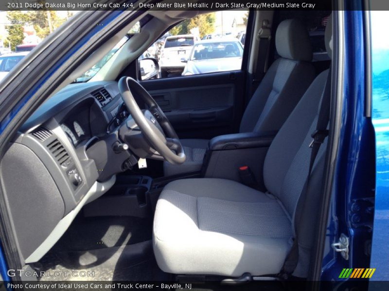 Deep Water Blue Metallic / Dark Slate Gray/Medium Slate Gray 2011 Dodge Dakota Big Horn Crew Cab 4x4