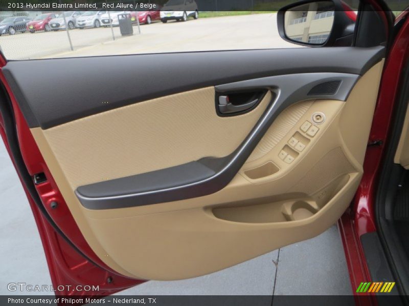 Red Allure / Beige 2013 Hyundai Elantra Limited