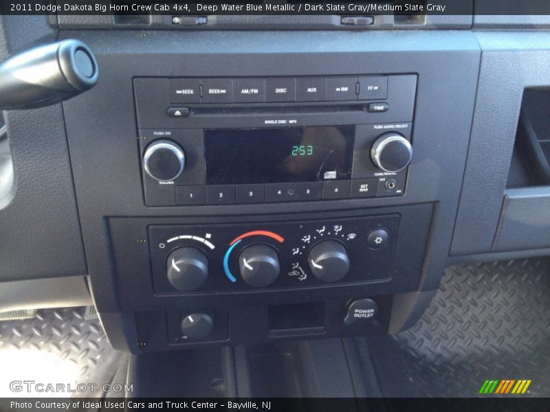 Deep Water Blue Metallic / Dark Slate Gray/Medium Slate Gray 2011 Dodge Dakota Big Horn Crew Cab 4x4