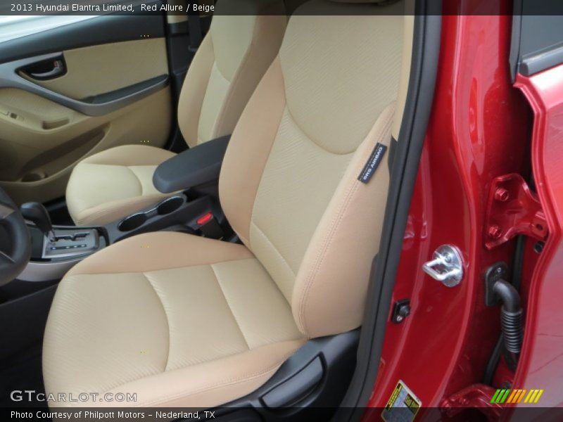 Red Allure / Beige 2013 Hyundai Elantra Limited