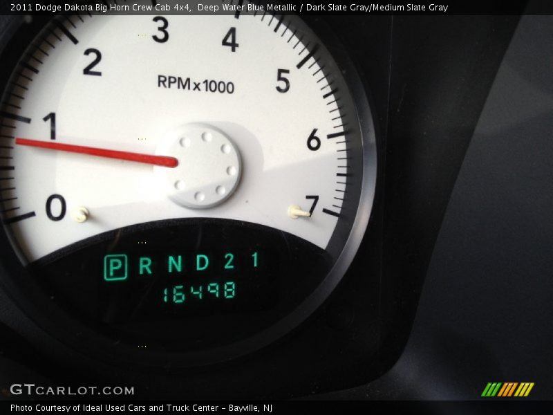 Deep Water Blue Metallic / Dark Slate Gray/Medium Slate Gray 2011 Dodge Dakota Big Horn Crew Cab 4x4