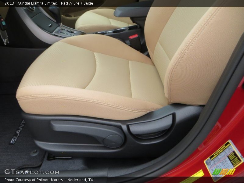 Red Allure / Beige 2013 Hyundai Elantra Limited