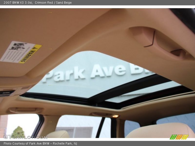 Crimson Red / Sand Beige 2007 BMW X3 3.0si