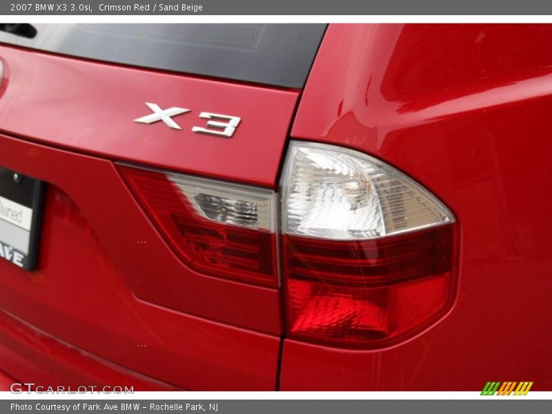 Crimson Red / Sand Beige 2007 BMW X3 3.0si