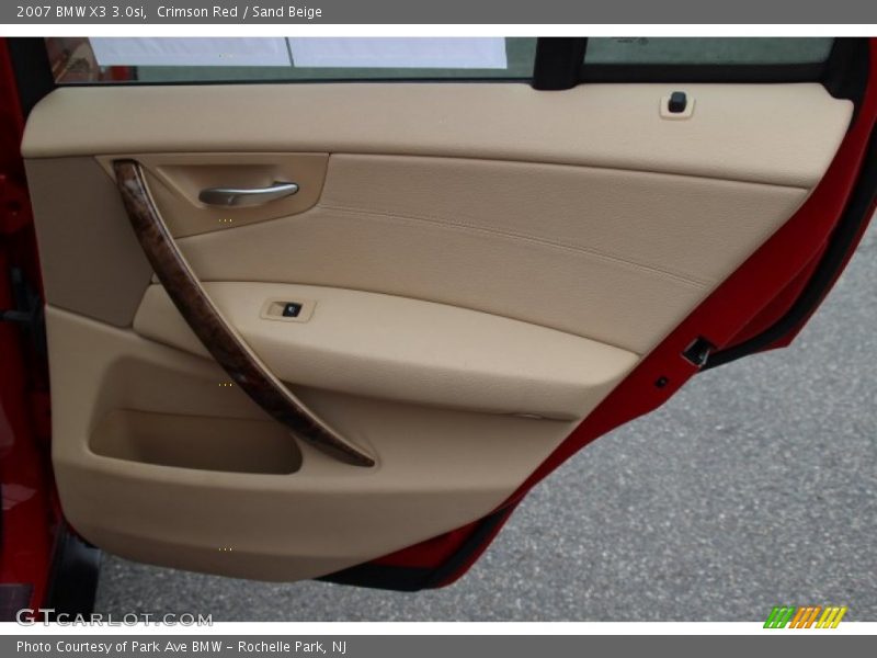 Crimson Red / Sand Beige 2007 BMW X3 3.0si