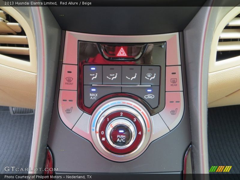 Red Allure / Beige 2013 Hyundai Elantra Limited