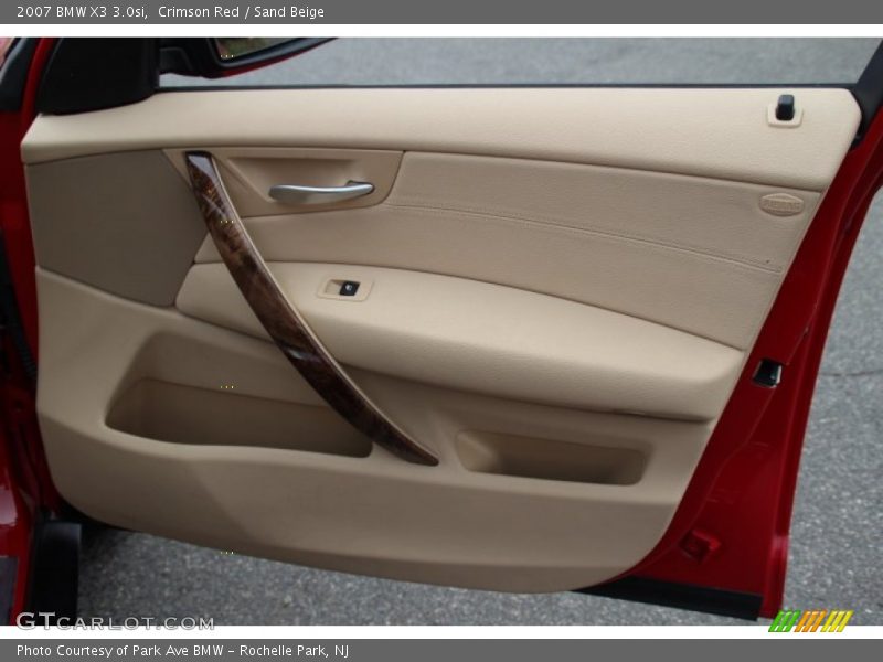 Crimson Red / Sand Beige 2007 BMW X3 3.0si