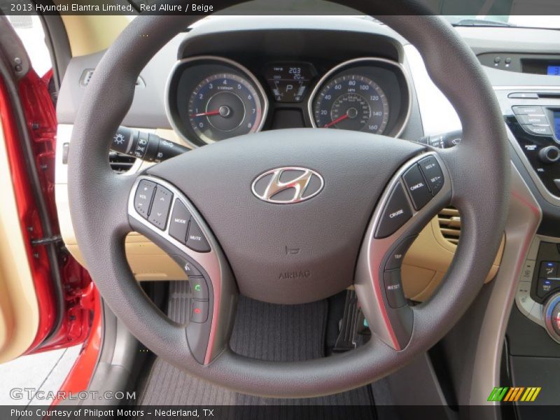 Red Allure / Beige 2013 Hyundai Elantra Limited