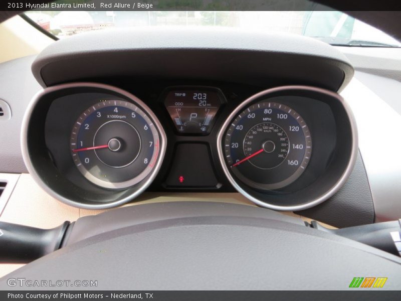 Red Allure / Beige 2013 Hyundai Elantra Limited