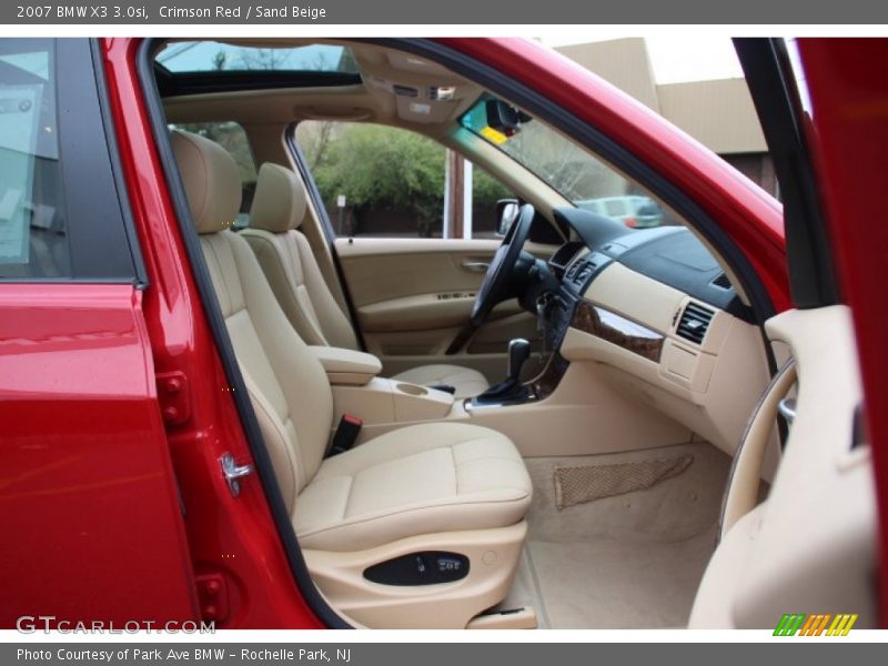 Crimson Red / Sand Beige 2007 BMW X3 3.0si