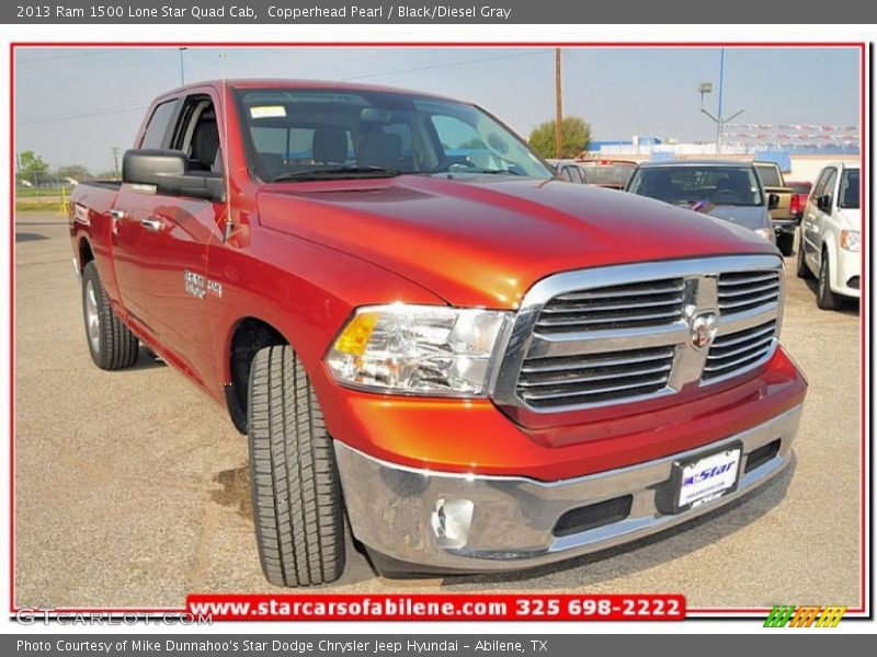 Copperhead Pearl / Black/Diesel Gray 2013 Ram 1500 Lone Star Quad Cab