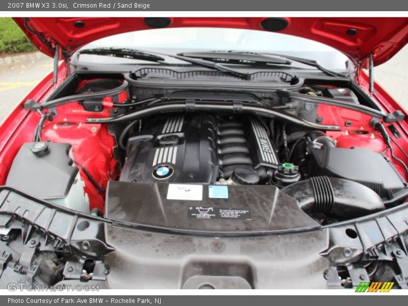 Crimson Red / Sand Beige 2007 BMW X3 3.0si