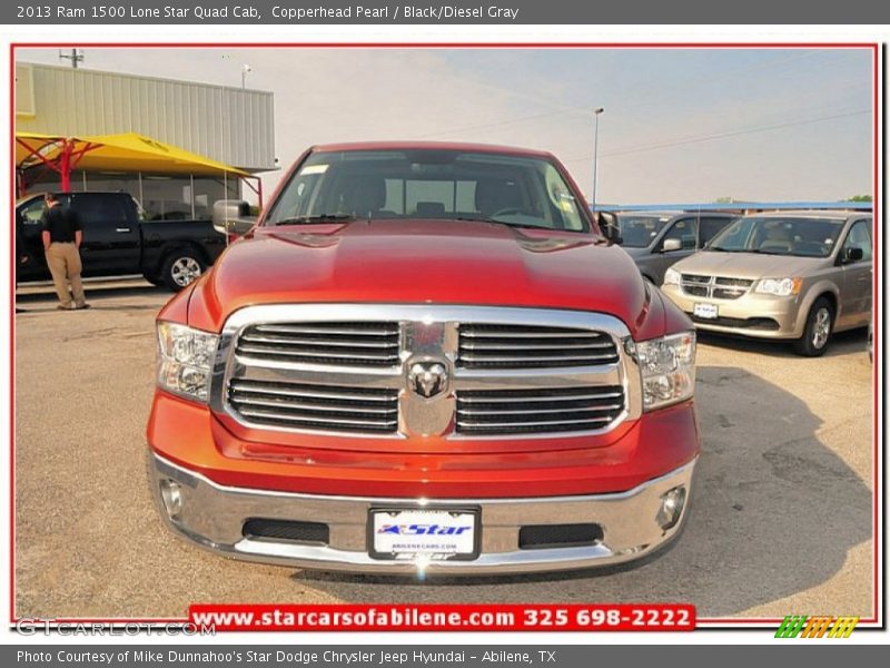 Copperhead Pearl / Black/Diesel Gray 2013 Ram 1500 Lone Star Quad Cab