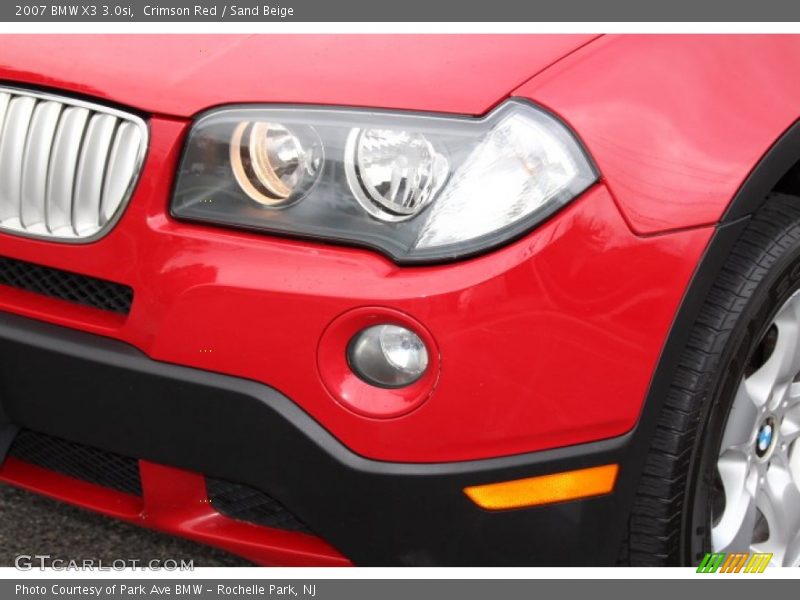 Crimson Red / Sand Beige 2007 BMW X3 3.0si