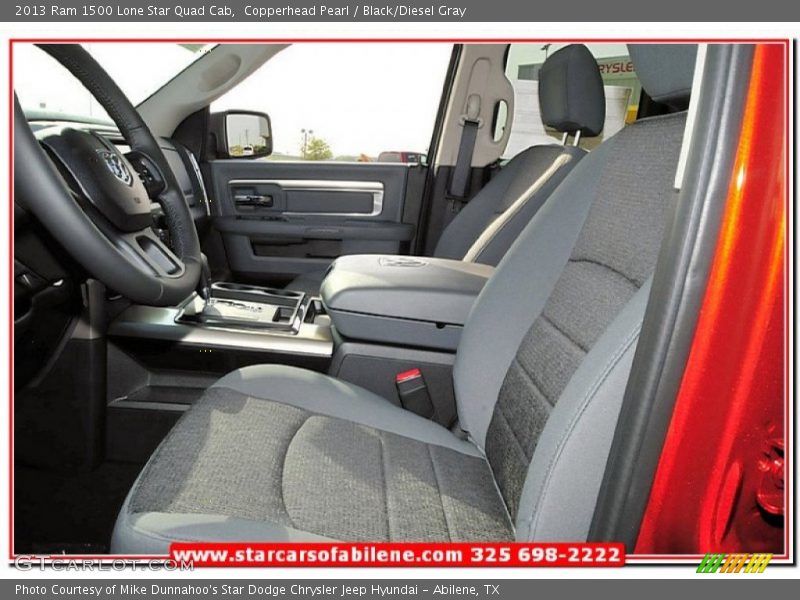 Copperhead Pearl / Black/Diesel Gray 2013 Ram 1500 Lone Star Quad Cab