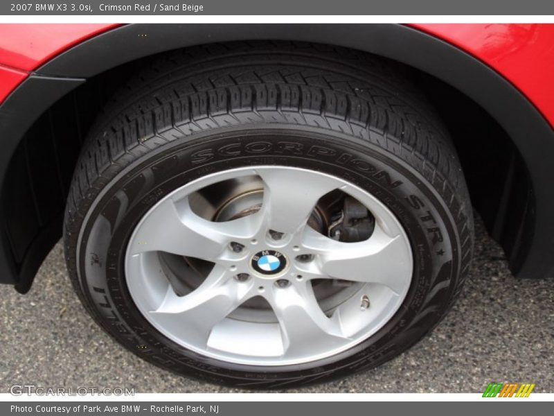 Crimson Red / Sand Beige 2007 BMW X3 3.0si