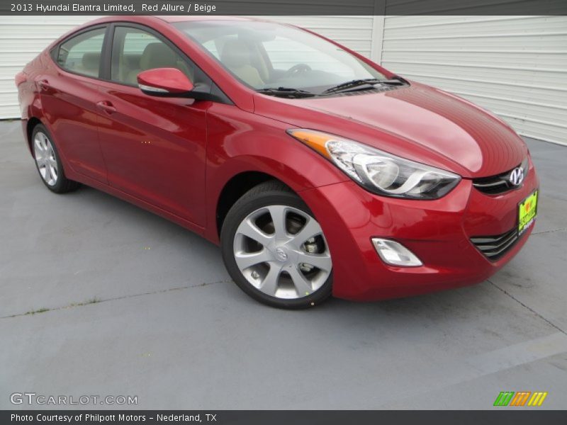Red Allure / Beige 2013 Hyundai Elantra Limited