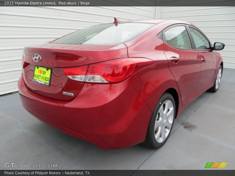 Red Allure / Beige 2013 Hyundai Elantra Limited