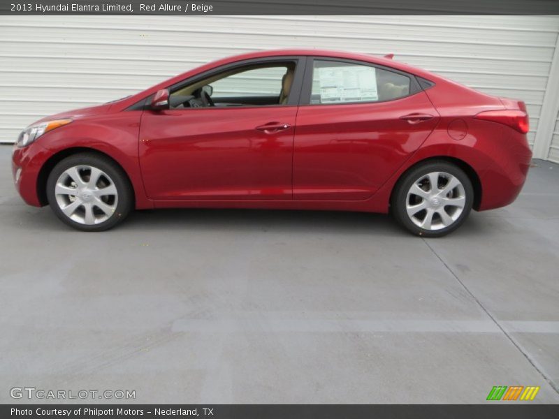 Red Allure / Beige 2013 Hyundai Elantra Limited