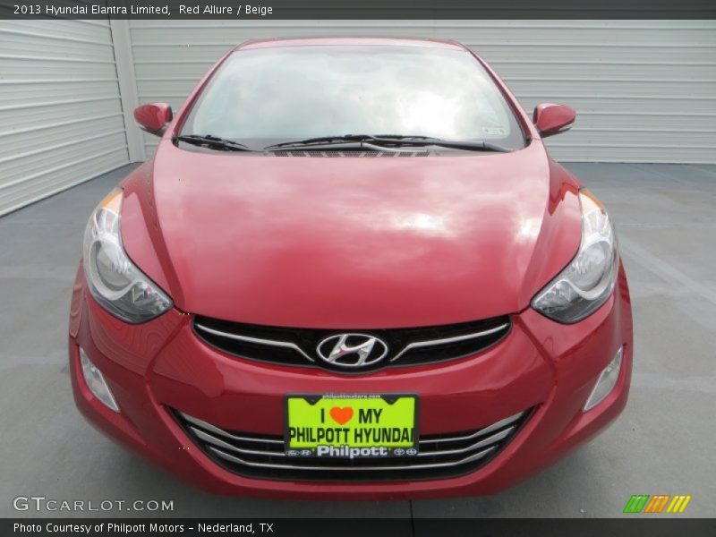 Red Allure / Beige 2013 Hyundai Elantra Limited
