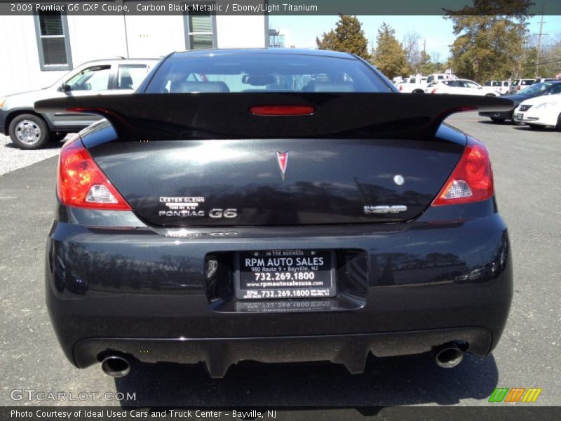 Carbon Black Metallic / Ebony/Light Titanium 2009 Pontiac G6 GXP Coupe