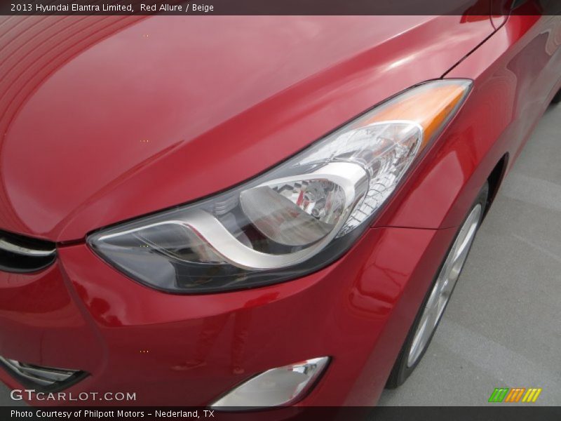 Red Allure / Beige 2013 Hyundai Elantra Limited