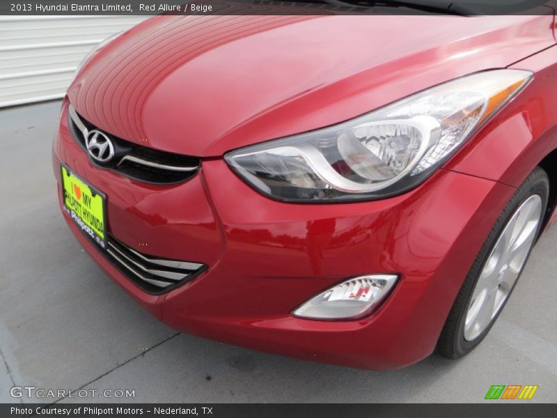 Red Allure / Beige 2013 Hyundai Elantra Limited