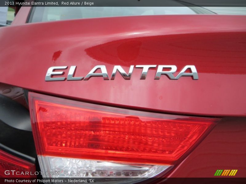 Red Allure / Beige 2013 Hyundai Elantra Limited