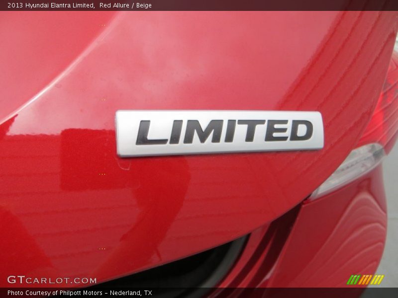 Red Allure / Beige 2013 Hyundai Elantra Limited
