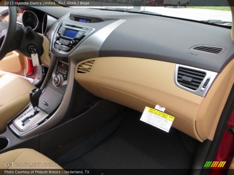 Red Allure / Beige 2013 Hyundai Elantra Limited