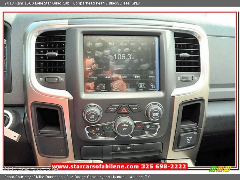 Copperhead Pearl / Black/Diesel Gray 2013 Ram 1500 Lone Star Quad Cab