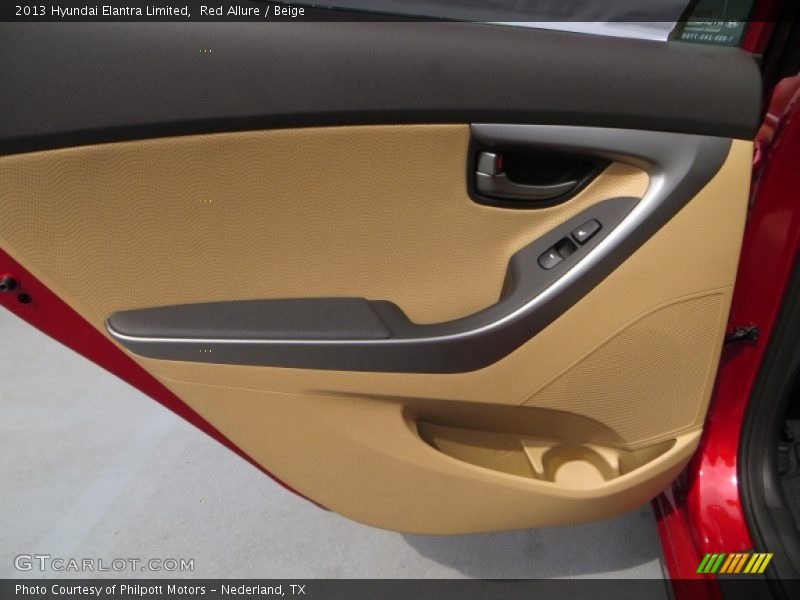 Red Allure / Beige 2013 Hyundai Elantra Limited