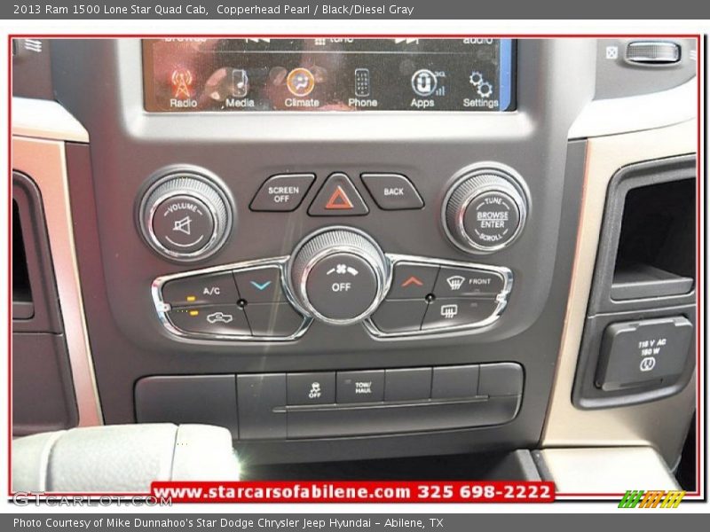 Copperhead Pearl / Black/Diesel Gray 2013 Ram 1500 Lone Star Quad Cab